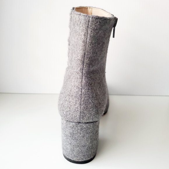 Nine West Wool Grey Ankle Booties GUC Size 8M - Picture 5 of 7